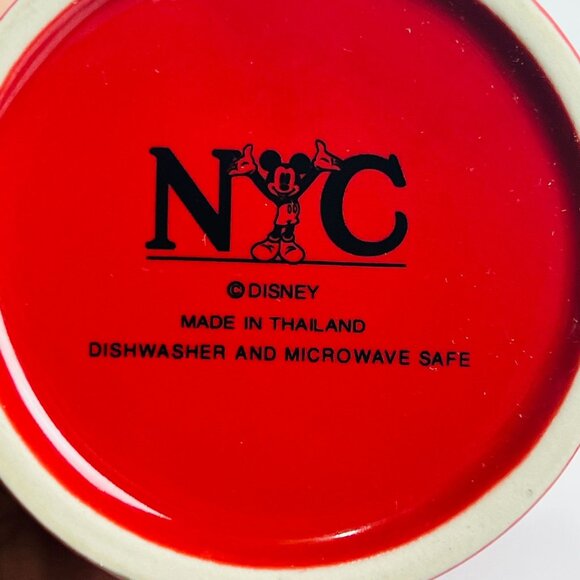 Disney NYC World of Disney Red Ceramic Coffee Mug Mickey Mouse Design - Picture 6 of 6
